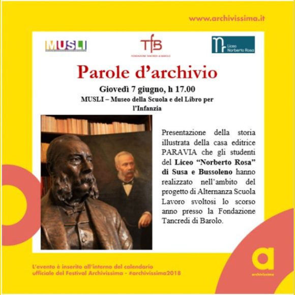 parole-darchivio Incontro “Parole d’Archivio” al MUSLI per Archivissima 2018